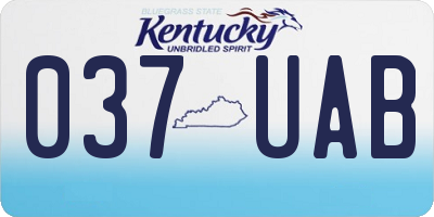 KY license plate 037UAB