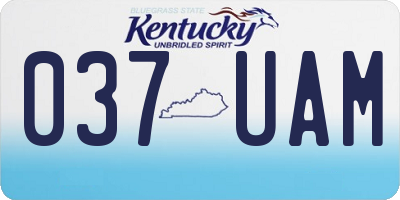 KY license plate 037UAM