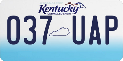 KY license plate 037UAP