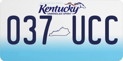 KY license plate 037UCC