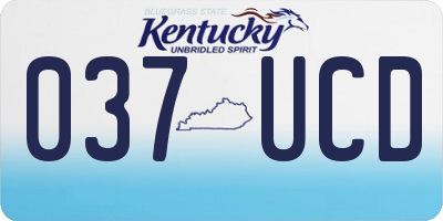 KY license plate 037UCD