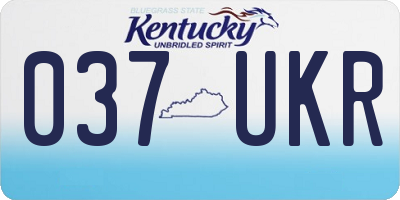 KY license plate 037UKR