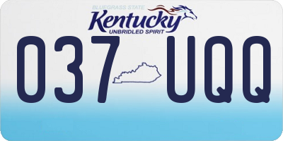 KY license plate 037UQQ