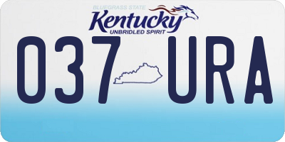 KY license plate 037URA