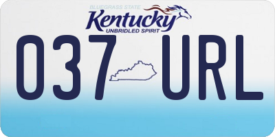 KY license plate 037URL