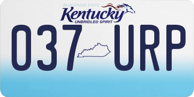 KY license plate 037URP