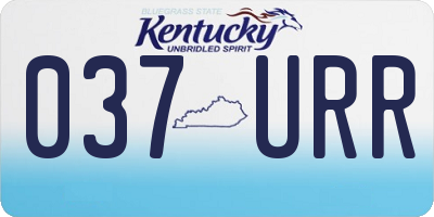 KY license plate 037URR