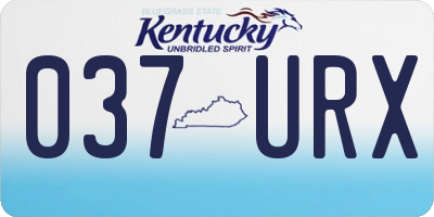 KY license plate 037URX