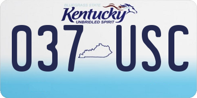KY license plate 037USC