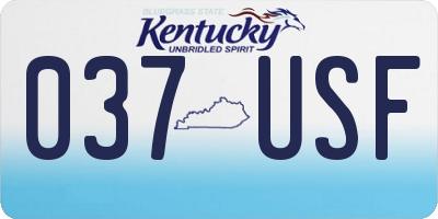 KY license plate 037USF