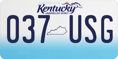 KY license plate 037USG