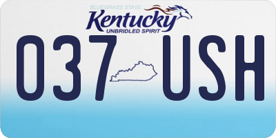 KY license plate 037USH