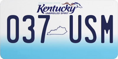 KY license plate 037USM