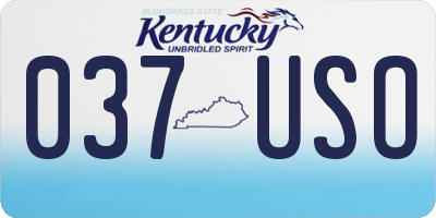 KY license plate 037USO