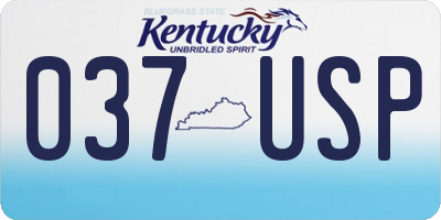 KY license plate 037USP