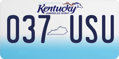 KY license plate 037USU