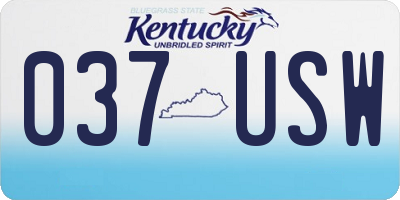 KY license plate 037USW