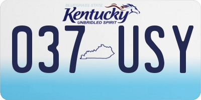 KY license plate 037USY