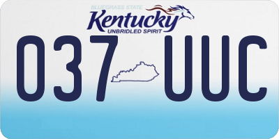 KY license plate 037UUC