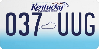 KY license plate 037UUG
