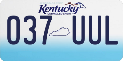 KY license plate 037UUL