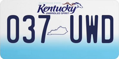 KY license plate 037UWD