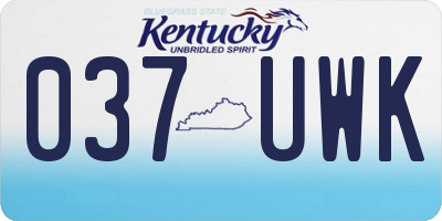 KY license plate 037UWK