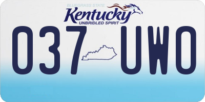 KY license plate 037UWO