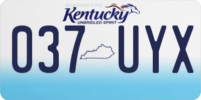 KY license plate 037UYX