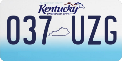 KY license plate 037UZG