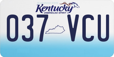 KY license plate 037VCU