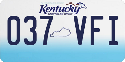 KY license plate 037VFI