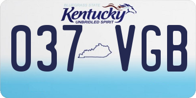KY license plate 037VGB