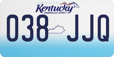 KY license plate 038JJQ