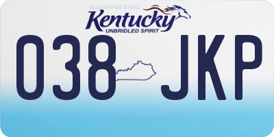 KY license plate 038JKP