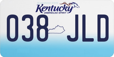 KY license plate 038JLD