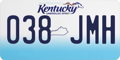 KY license plate 038JMH