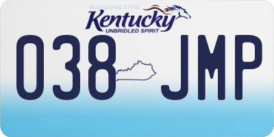 KY license plate 038JMP