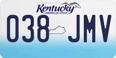 KY license plate 038JMV