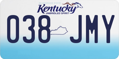 KY license plate 038JMY