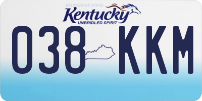 KY license plate 038KKM