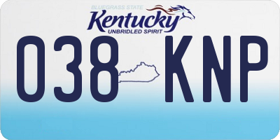 KY license plate 038KNP