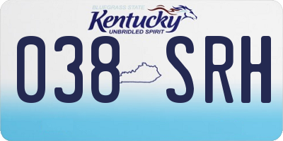 KY license plate 038SRH