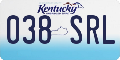 KY license plate 038SRL