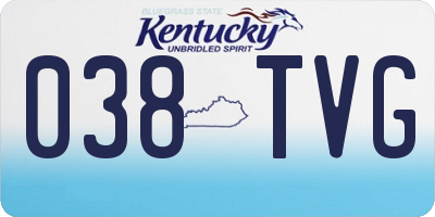KY license plate 038TVG