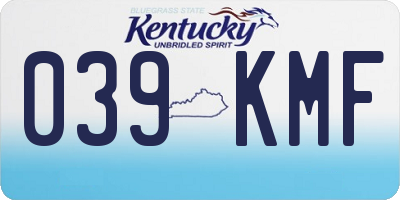 KY license plate 039KMF