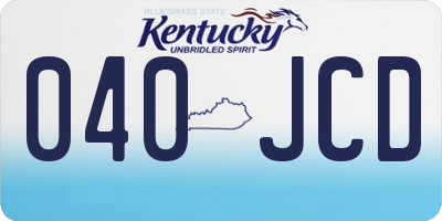 KY license plate 040JCD