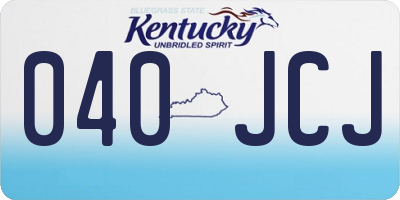 KY license plate 040JCJ