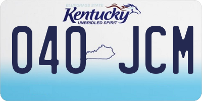 KY license plate 040JCM