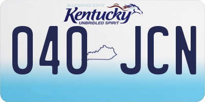 KY license plate 040JCN